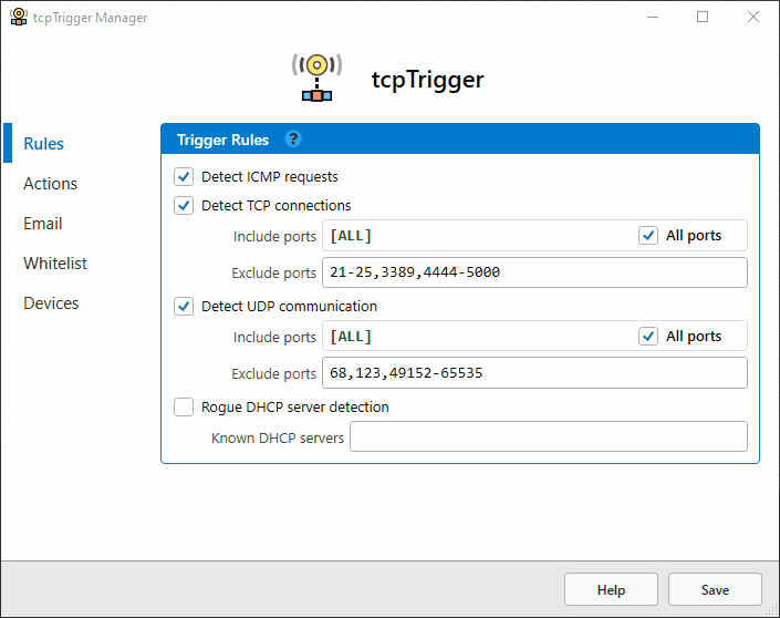 Network trigger